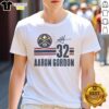 Alt Text: Aaron Gordon Signature Jersey T-Shirt featuring Denver Nuggets design, perfect for basketball fans and collectors.