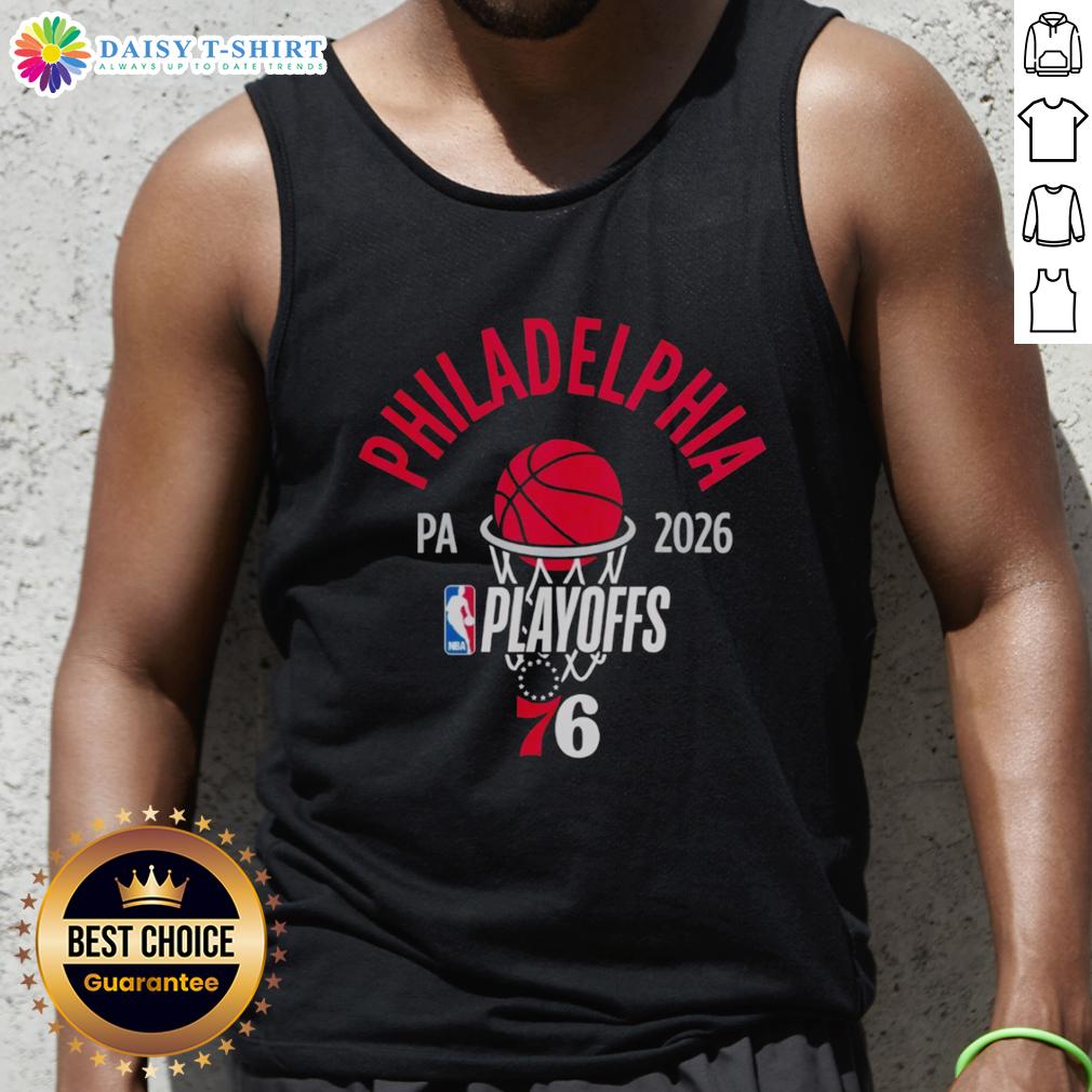 Top Philadelphia 76Ers 2026 Playoffs Pa Basketball Nba Tank Top Top Philadelphia 76ers 2026 Playoffs NBA tank top featuring team colors and logo, perfect for basketball fans.