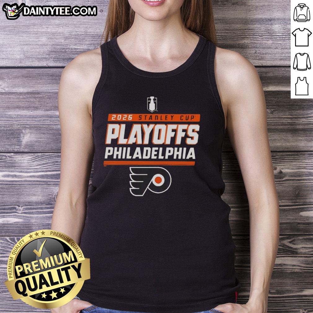 top-philadelphia-flyers-nhl-stanley-cup-playoffs-202-tank-top Top Philadelphia Flyers NHL Stanley Cup Playoffs 2023 tank top featuring team colors and logo, perfect for fans.