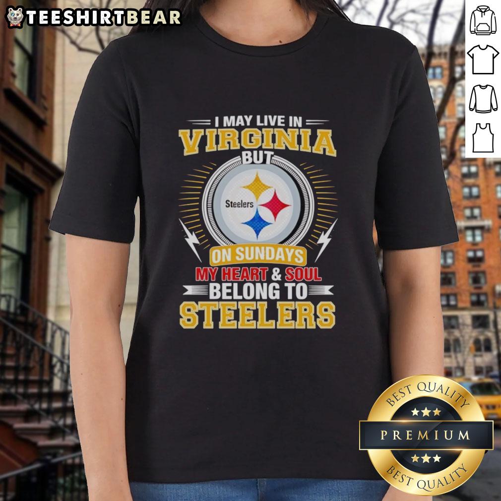 top-pittsburgh-steelers-i-may-live-in-virginia-but-on-sundays-my-heart-and-soul-belong-to-steelers-ladies-tee Top Pittsburgh Steelers ladies tee: 'I May Live In Virginia, But My Heart Belongs To Steelers' for passionate fans.