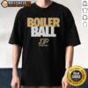 Top Purdue Boilermakers NCAA Basketball Boiler Ball Text Stack T-Shirt featuring vibrant team colors and logo design.