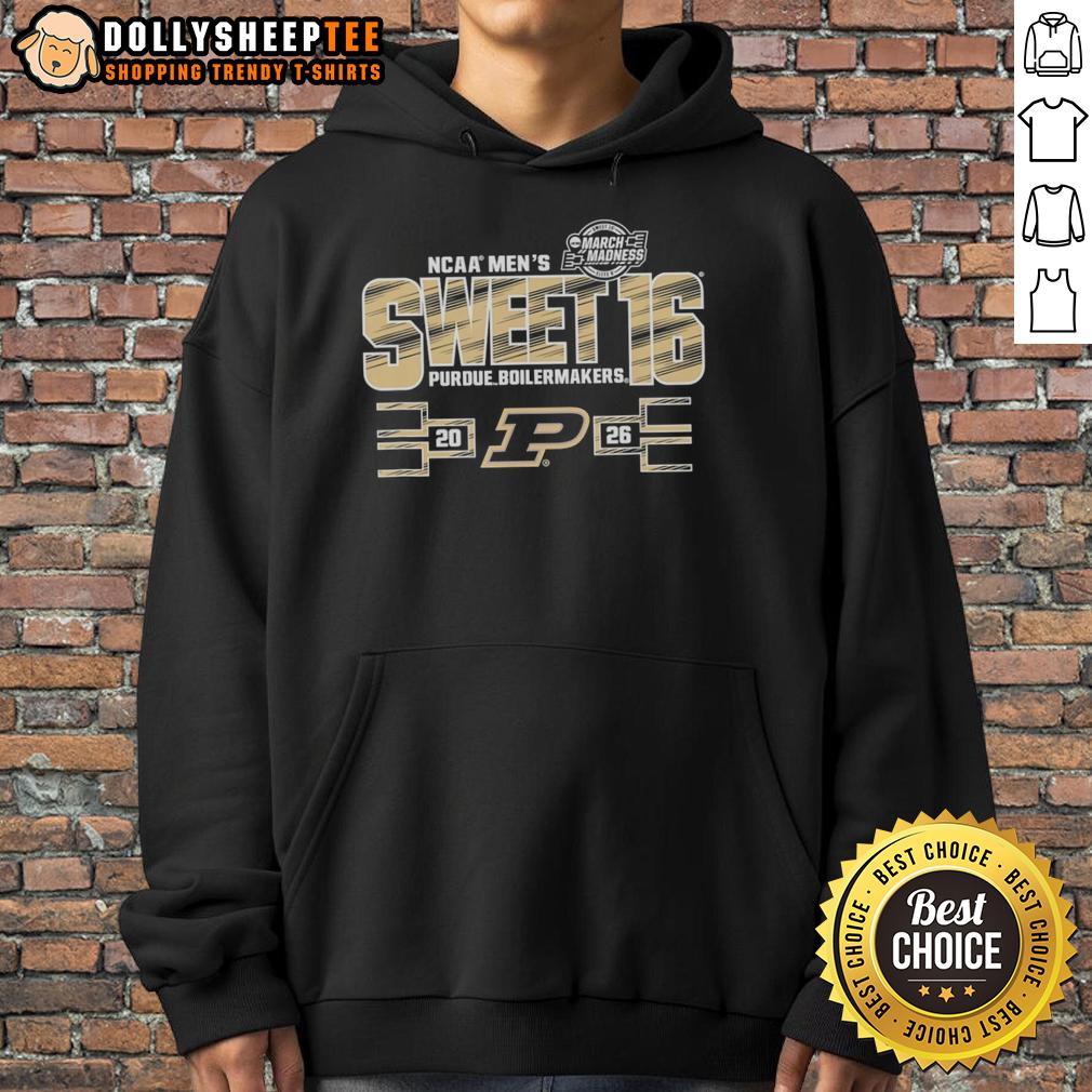 Top Purdue Boilermakers Sweet 16 2026 Men'S March Madness Hoodie Top Purdue Boilermakers Sweet 16 2026 Men's March Madness Hoodie featuring team colors and logo for fans.