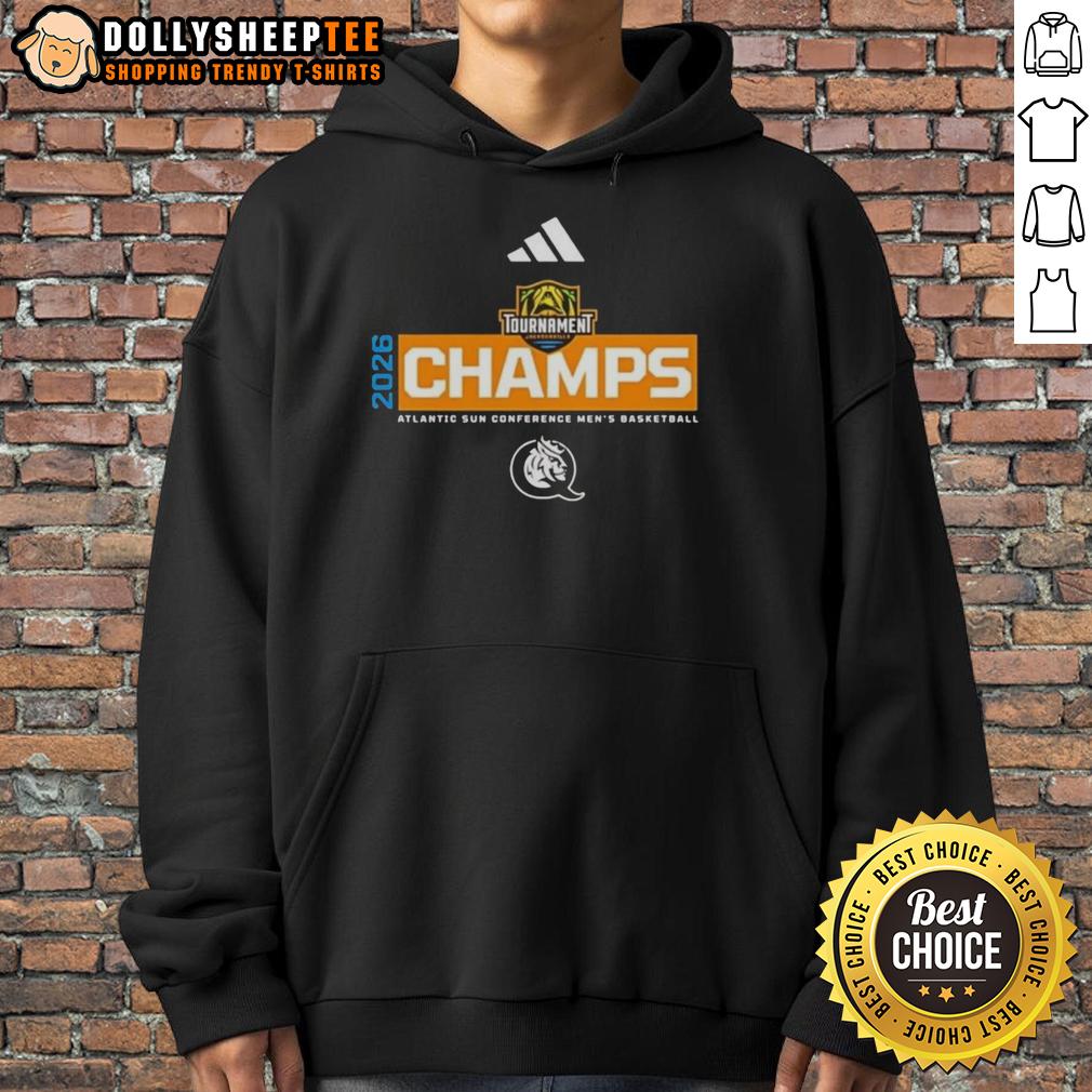 Top Queens Royals 2026 Atlantic Sun Conference Mens Basketball Tournament Champions Hoodie Top Queens Royals 2026 Atlantic Sun Conference Men's Basketball Tournament Champions hoodie featuring team logo and colors.