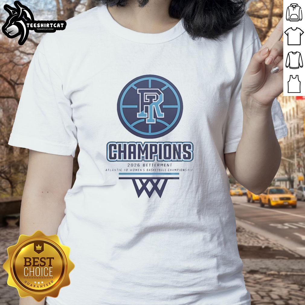 top-rhode-island-womens-basketball-2026-betterment-atlantic-10-championship-ladies-tee Alt Text: 2026 Top Rhode Island Women's Basketball Championship Ladies Tee showcasing Atlantic 10 pride and style.