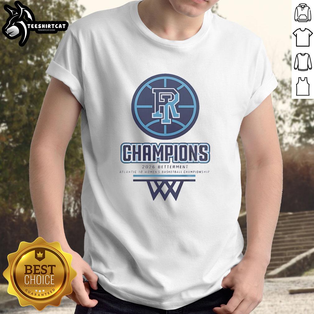 top-rhode-island-womens-basketball-2026-betterment-atlantic-10-championship-t-shirt Top Rhode Island Women's Basketball 2026 Betterment Atlantic 10 Championship T-Shirt featuring vibrant team colors and logo.