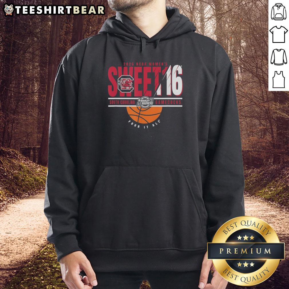 top-south-carolina-gamecocks-ncaa-womens-march-madness-sweet-16-2026-hoodie Top South Carolina Gamecocks NCAA Women's March Madness Sweet 16 2026 hoodie featuring team colors and logo design.