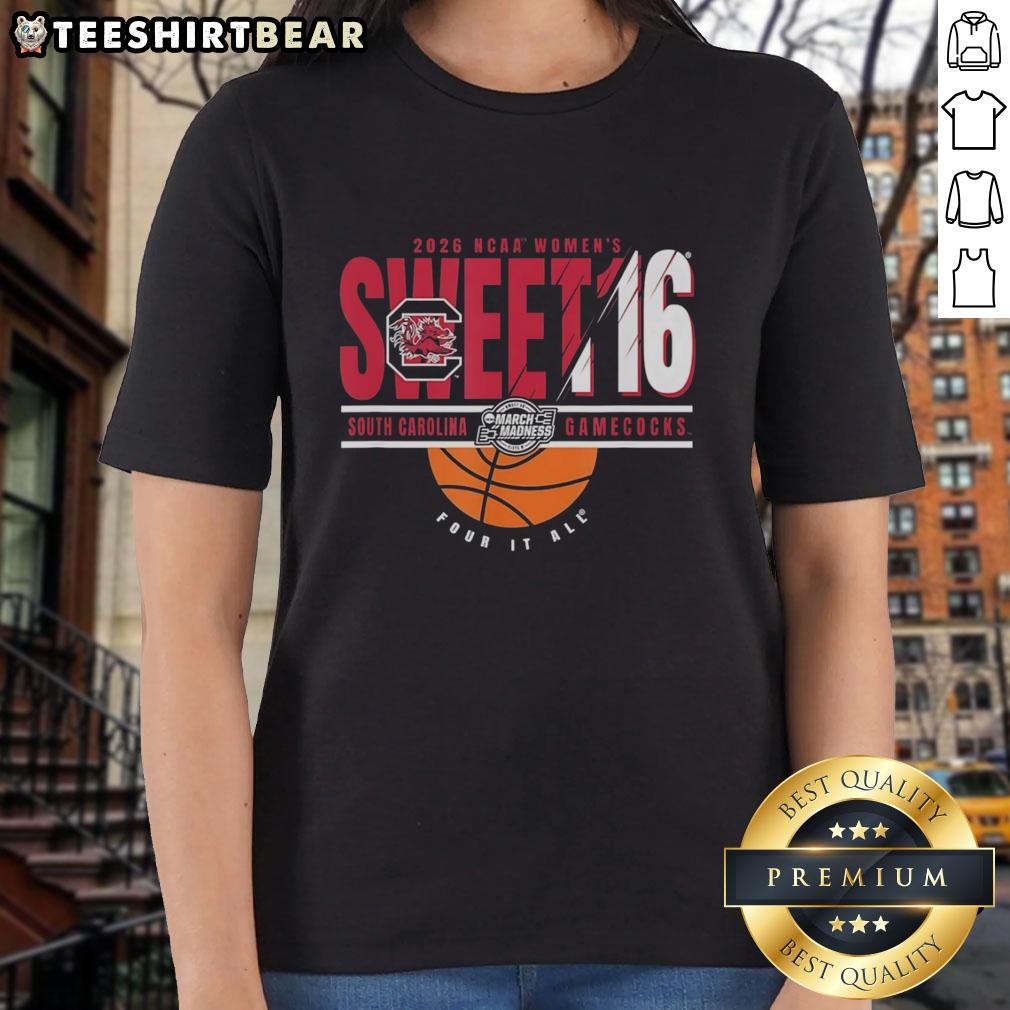 top-south-carolina-gamecocks-ncaa-womens-march-madness-sweet-16-2026-ladies-tee Top South Carolina Gamecocks NCAA Women's March Madness Sweet 16 2026 ladies tee in vibrant colors, perfect for fans.