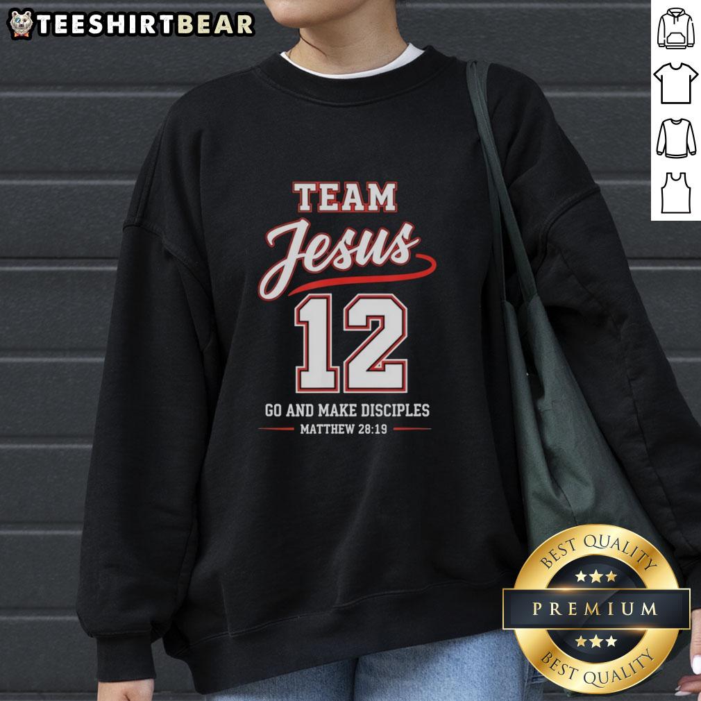 top-team-jesus-12-go-and-make-disciples-christian-baseball-sweatshirt Top Team Jesus 12 Go And Make Disciples Christian Baseball Sweatshirt in navy blue, perfect for sports and faith enthusiasts.