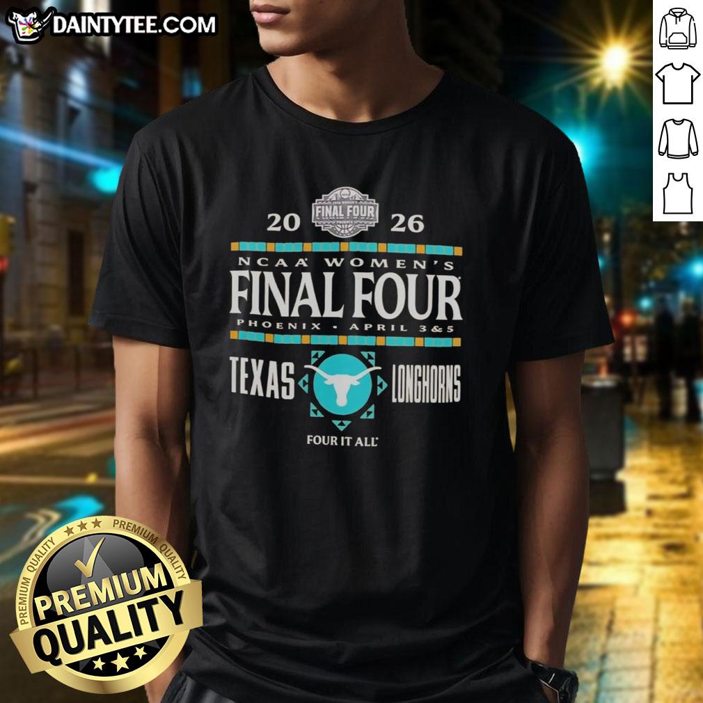 top-texas-longhorn-ncaa-womens-basketball-final-four-2026-april-3-and-5-t-shirt Top Texas Longhorn NCAA Women's Basketball Final Four 2026 T-shirt featuring team colors and logo for April 3 and 5 events.
