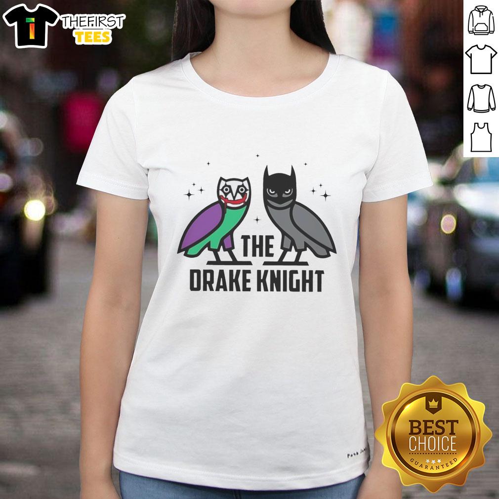 top-the-drake-knight-batman-and-joker-owl-funny-ladies-tee Funny ladies tee featuring Batman, Joker, and an owl design, inspired by Top The Drake Knight graphics.