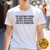 Top Iran War T-Shirt featuring a bold graphic about the Epstein files distraction, perfect for political satire fans.