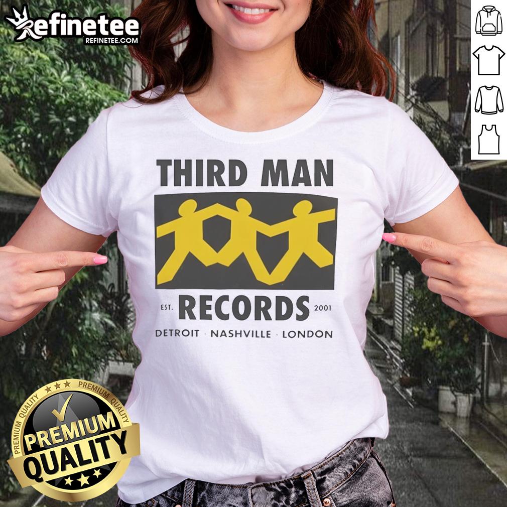 top-third-man-records-detroit-nashville-london-est-2001-ladies-tee Top Third Man Records Detroit Nashville London Est 2001 Ladies Tee featuring a stylish design and premium fabric.