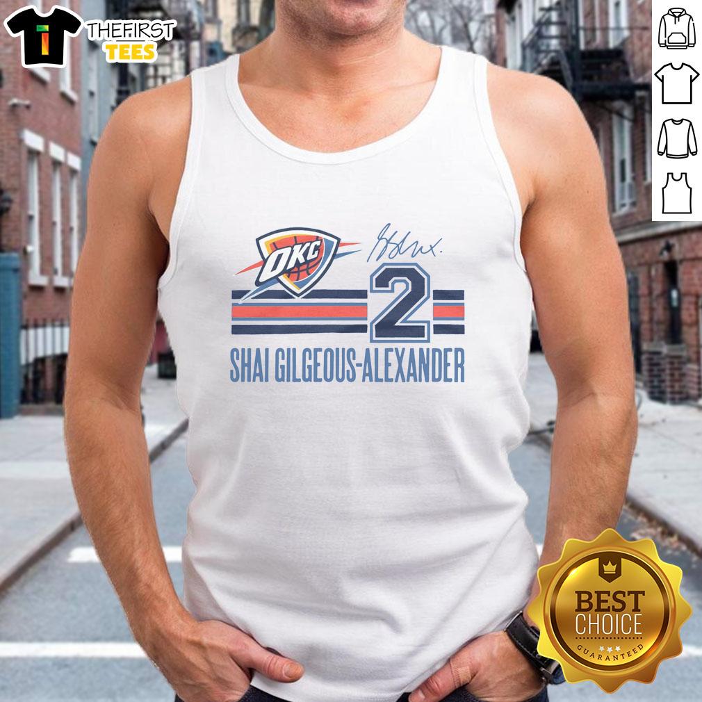 top-thunder-shai-gilgeous-alexander-signature-jersey-tank-top Top Thunder Shai Gilgeous-Alexander signature jersey tank top featuring vibrant team colors and sleek design.