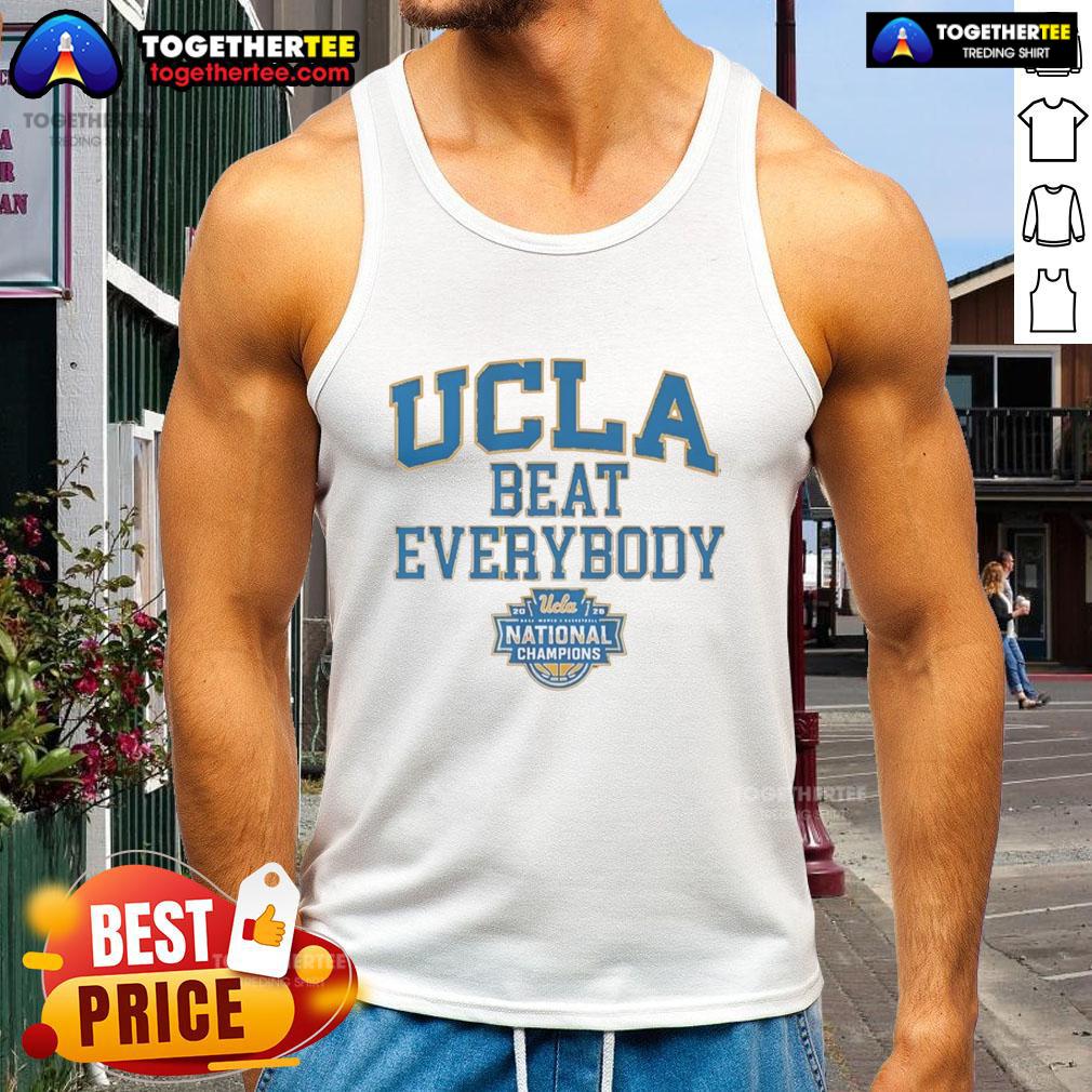 Top Ucla Bruins Wbb Beat Everybody Tank Top Top UCLA Bruins WBB Beat Everybody tank top featuring team colors and logo, perfect for fans of women's basketball.