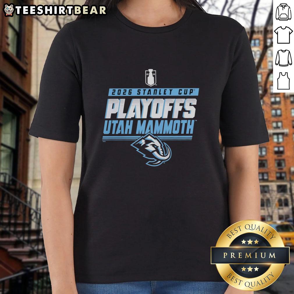 top-utah-mammoth-2026-stanley-cup-playoffs-ladies-tee Top Utah Mammoth 2026 Stanley Cup Playoffs ladies tee featuring vibrant team colors and stylish design for fans.