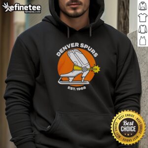 Alt Text: Original Denver Spurs Est. 1968 Hoodie featuring classic design and vibrant colors, perfect for fans and casual wear.