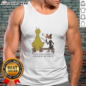 Premium Get Two Birds Stoned At Once Tank Top for men, featuring a humorous design and comfortable fit, perfect for casual wear.