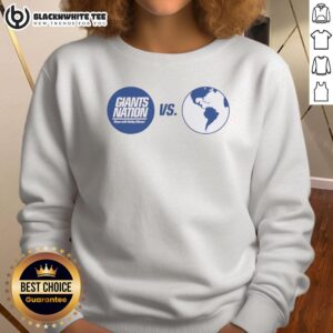 Awesome Giants Nation show sweatshirt featuring Bobby Skinner and Earth, showcasing team spirit and fan pride.