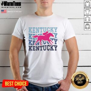 Good Kentucky Race Horse Wavy T-Shirt featuring a stylish design for horse racing enthusiasts.