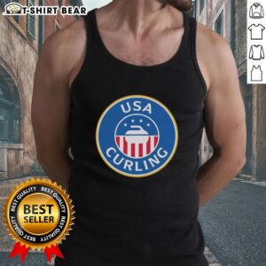 Nice USA Curling Winter Olympics tank top featuring a stylish design for fans of curling and winter sports.