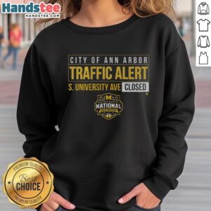 Nice Michigan Wolverines MBB 2026 National Champions sweatshirt on S. University Ave, showcasing team pride and style.