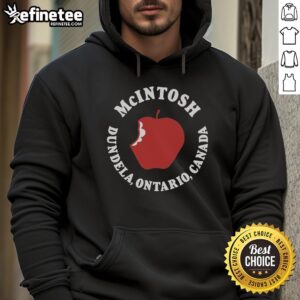 Premium McIntosh Apple hoodie featuring a vibrant design, perfect for apple lovers in Dundela, Ontario, Canada.