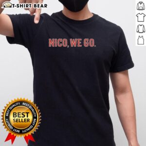 Nice Nico We Go Nico Hoerner Chicago Cubs baseball t-shirt featuring vibrant team colors and player graphics.