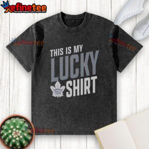 Premium Toronto Maple Leafs 'This Is My Lucky' washed t-shirt, perfect for fans showing team spirit and style.