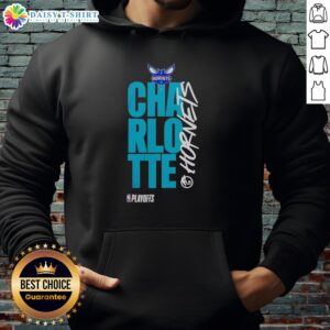 Charlotte Hornets playoff hoodie for NBA 2026, featuring the team logo and vibrant colors, perfect for fans.