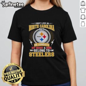 Pretty Pittsburgh Steelers ladies tee for fans in North Carolina, showcasing love for the Steelers on game days.