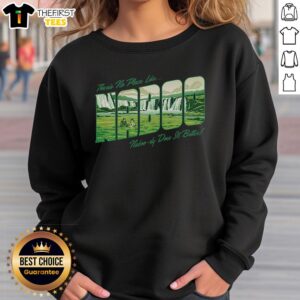 Alt Text: Cozy 'Good No Place Like Naboo' sweatshirt featuring a vibrant design, perfect for Star Wars fans and casual wear.