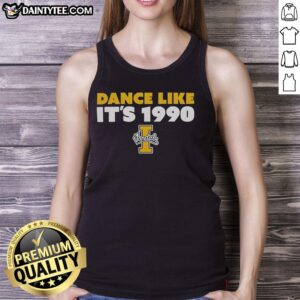 Good Idaho Vandals men's basketball tank top featuring 'Dance Like It's 1990' slogan, perfect for fans and sports enthusiasts.
