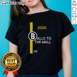 Alt Text: Stylish 2026 Boston Red Sox Balls To The Wall ladies tee showcasing vibrant team colors and logo. Perfect for fans!