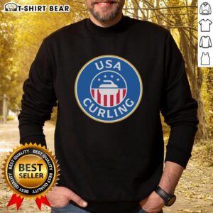 Alt Text: Cozy Nice USA Curling Winter Olympics sweatshirt featuring a stylish design for fans and athletes alike.