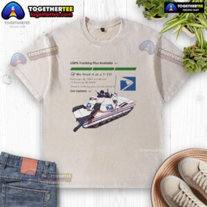 Alt Text: Top USPS Tracking Plus Available washed t-shirt in various colors, showcasing comfort and style for casual wear.