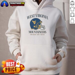 Alt Text: Premium West Virginia University Football Mountaineers hoodie featuring Earn Success, Earn It Together slogan.
