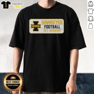 Official Iowa Hawkeyes Football 22 Weisskopf T-Shirt featuring team logo and colors, perfect for fans and game day.