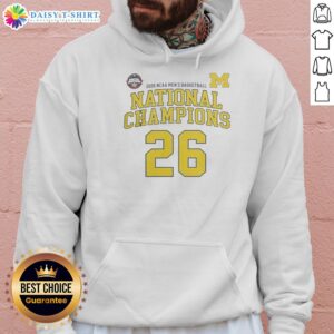 Michigan NCAA Division I Men's Basketball National Champions hoodie in navy blue, showcasing team pride and championship spirit.