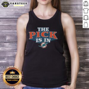 Good Miami Dolphins pick is in tank top, showcasing team spirit and style for NFL fans during the draft.