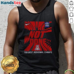 Premium Arizona Wildcats Final Four 2026 West Regional Champs tank top showcasing team pride and style.
