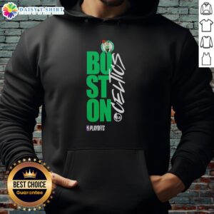 Alt Text: Stylish Boston Celtics playoff hoodie for NBA 2026 featuring team colors and logo, perfect for fans.