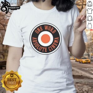 Nice Philadelphia Flyers One World Absolute Cinema Ladies Tee showcasing vibrant team colors and stylish design.