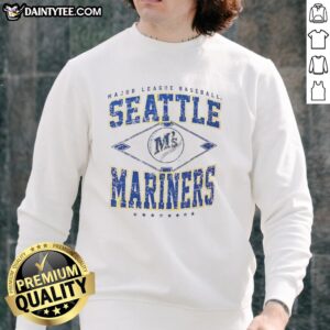 Hot Seattle Mariners Major League Baseball Cooperstown Diamond sweatshirt in navy with team logo and stylish design.