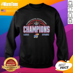 Alt Text: Hot Kansas Jayhawks WBIT Women's Basketball Champions 2026 sweatshirt showcasing team pride and victory.