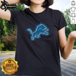 Good Detroit Lions Rivet Logo Ladies Tee featuring a stylish design perfect for female fans of the NFL team.