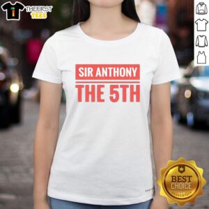 Top Sir Anthony The 5th Stacked Block Ladies Tee featuring stylish design and vibrant colors for trendy womens fashion.
