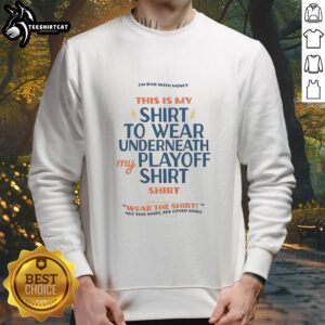 Alt Text: Oklahoma City Thunder shirt worn under a playoff sweatshirt, showcasing team spirit and style for game day.