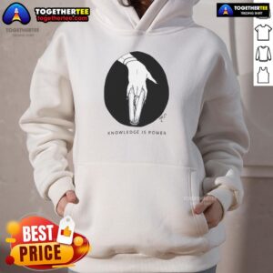 Good Knowledge Is Power Hoodie featuring inspirational quote on a cozy sweatshirt in stylish design.