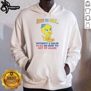 Cozy hoodie featuring a 'Nice Tweety Note to Self' design, perfect for casual wear and inspiring motivation.