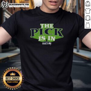 Nice Seattle Seahawks Pick Is In T-Shirt featuring bold graphics and team colors for passionate fans.